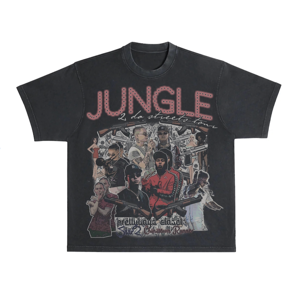 Jungle 2 Da Streets Oversized Vintage T-Shirt GTA Inspired