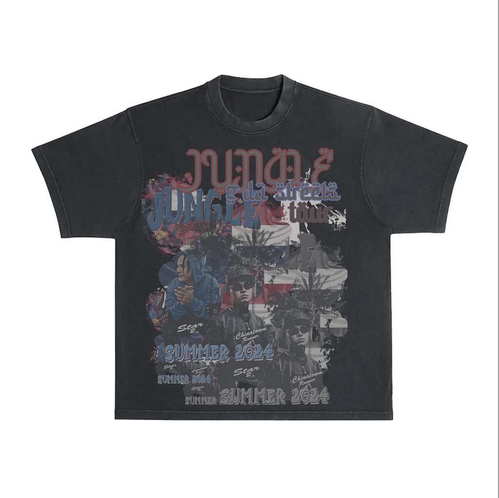 Jungle 2 Da Streets Oversized Vintage T-Shirt